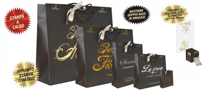 Shopper personalizzate LUSSO MARRONE OPACO EXTRA